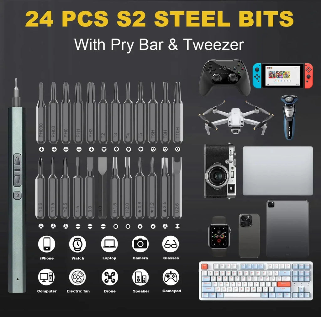 Precision Electric Screwdriver Set Magnetic Phillips Torx Screw Driver Bits Power Repair Tools Cordless Electric Screwdriver