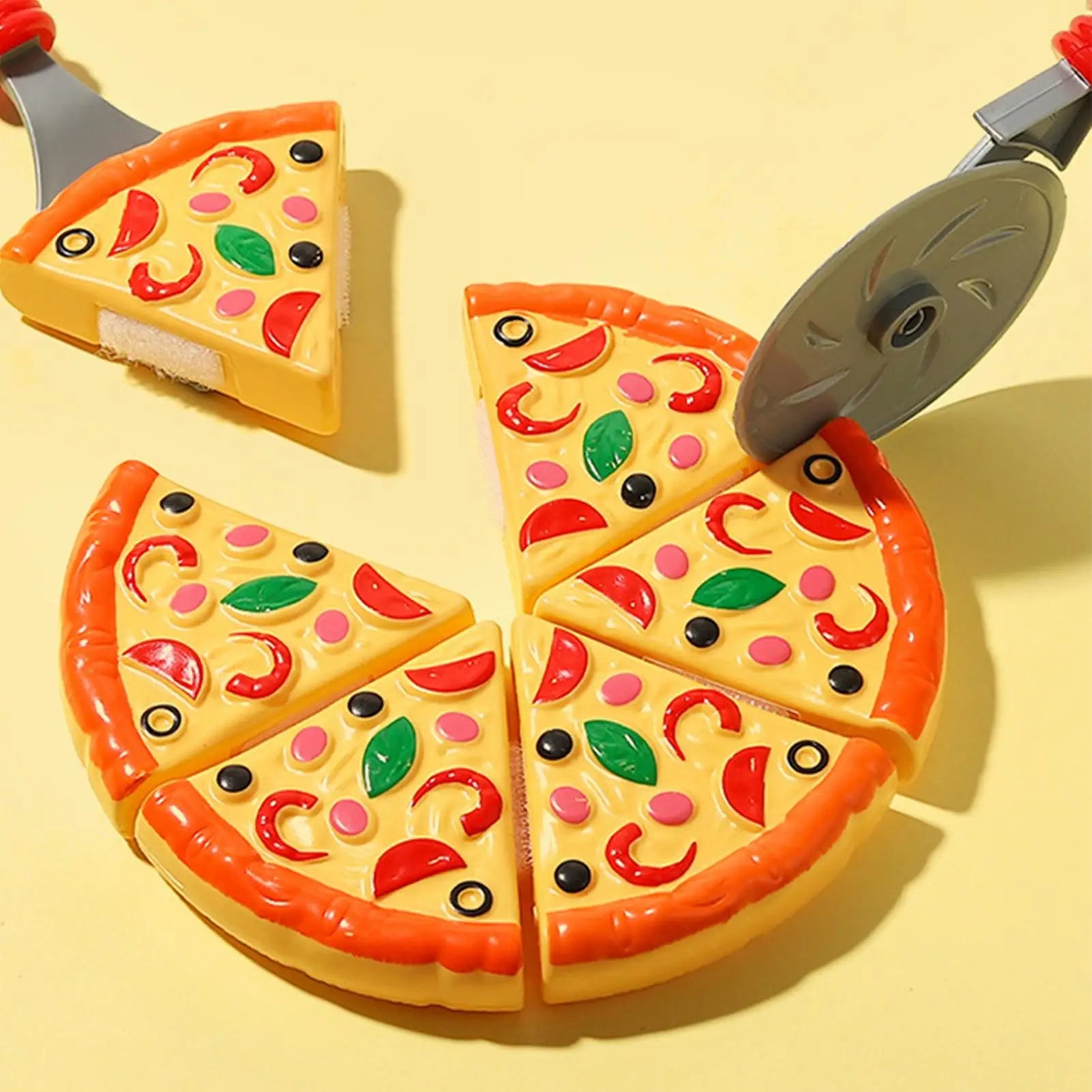 Kids Pizza Cutting Toy Simulation Plastic Pizza Dinette Child Toy Kitchen Pretend Play Food Cooking Kitchen Toys For Kids