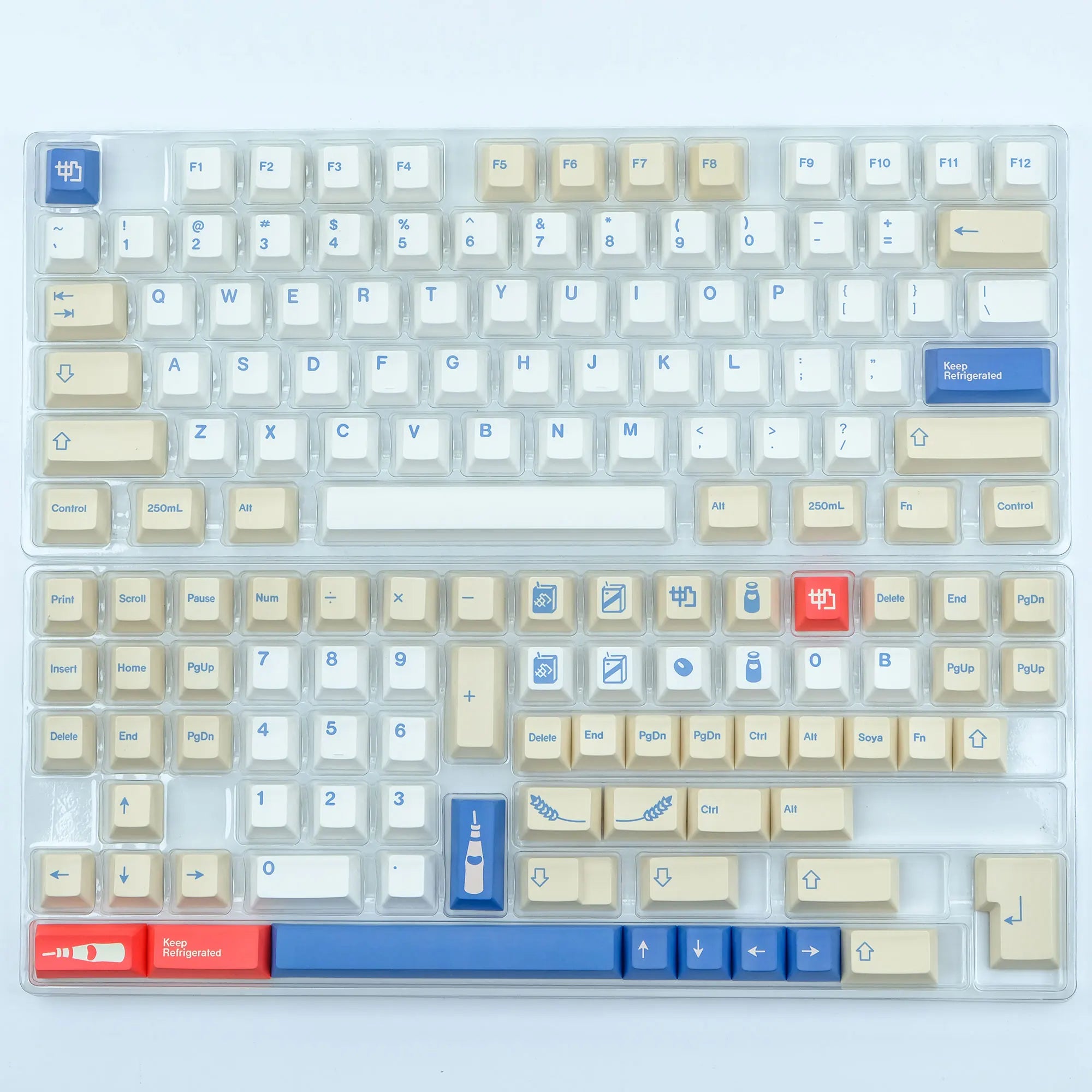 KBDiy 135 Keys/Set GMK Soymilk PBT Keycaps Cherry Profile MX Switch Korean Keycap for Mechanical Gaming Keyboard Custom Key Caps