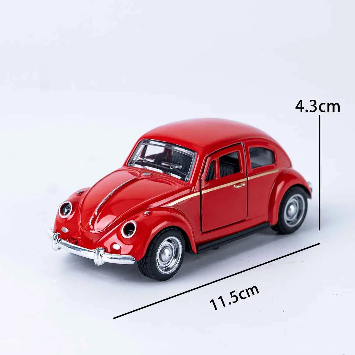 Classic 1: 36 Turn Alloy Double Door Retro Beetle Cars Model Boys' And Children's Birthday Toys Gifts Mini Vehicle Ornaments