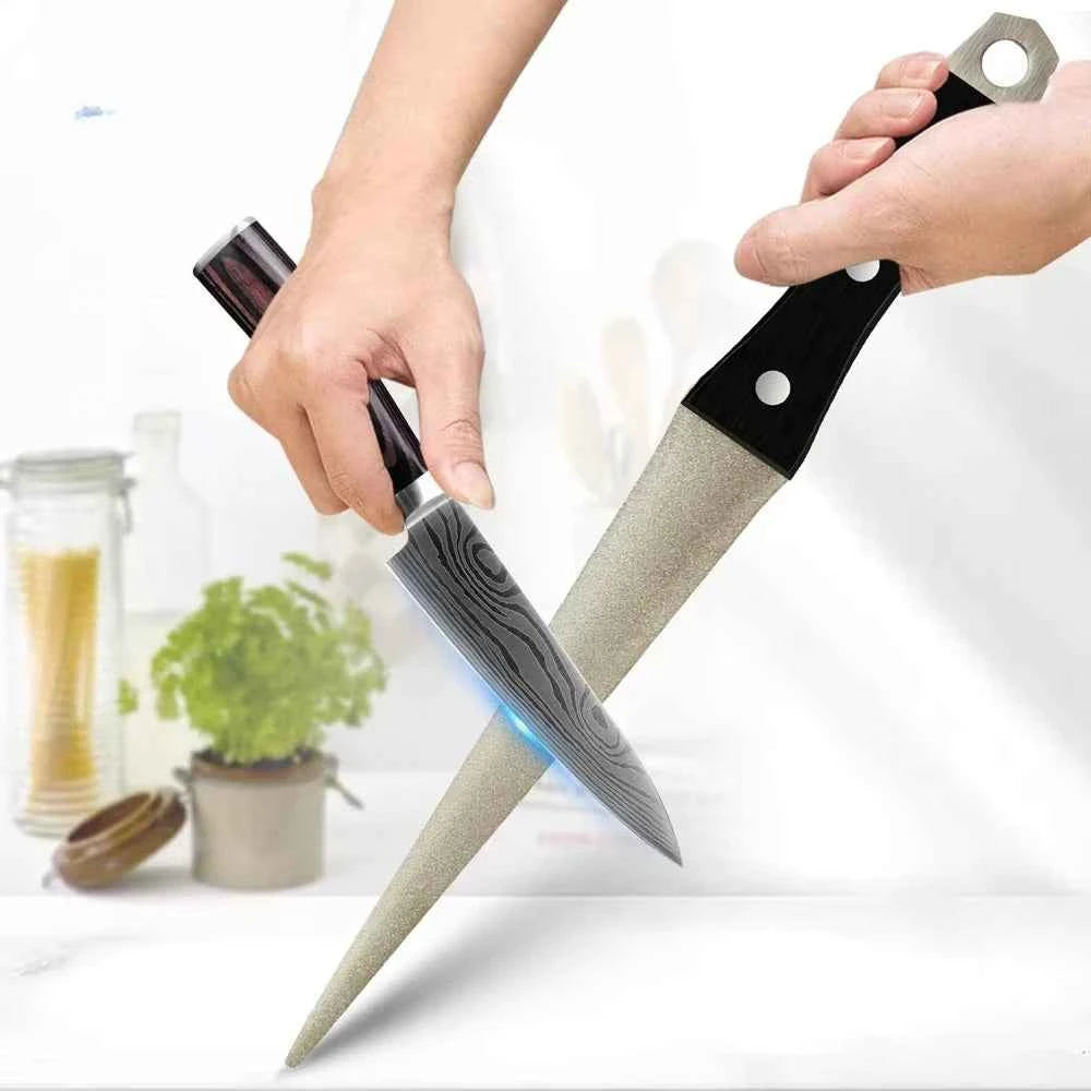 Whetstone Stone Diamond Knife Sharpener Knife Sharpening Curved Surface for Knife Scissors Honing Bar Kitchen Grinding Tool