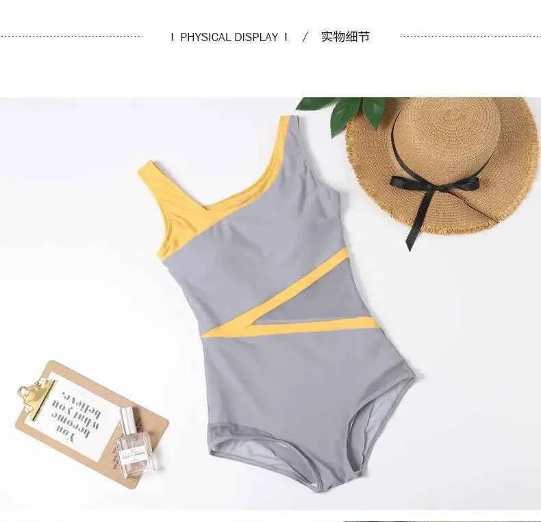 Summer 2025 New Conservative Professional Sports Belly-covering and Slimming Ins Style Hot Spring Fashion One-piece Swimsuit