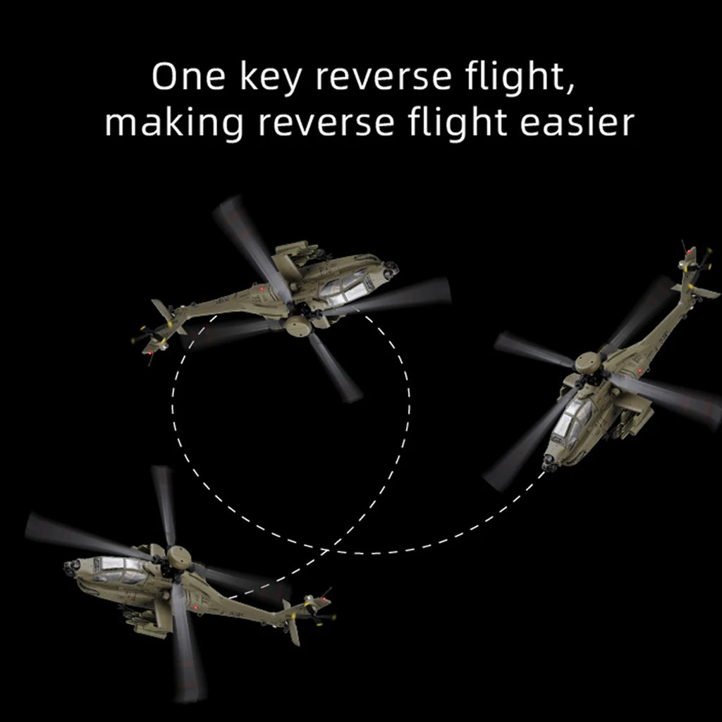 NEW RC ERA C170 RC Helicopter 6CH Optical Flow Positioning Apache Brushless Stunt Armed RC Helicopter Model One-key Inverted Toy