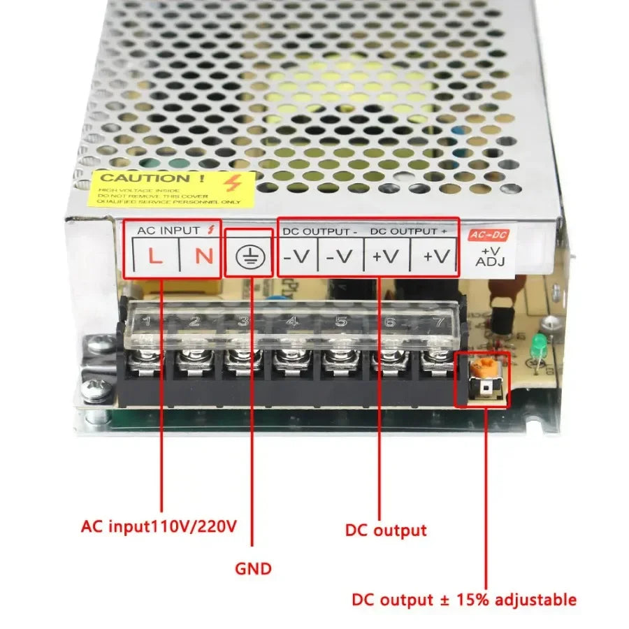 AC DC 110V 220V TO 5V 12V 24V 48V Switching Power Supply Source SMPS Fonte Power Supply 5 12 24 48V Transformer
