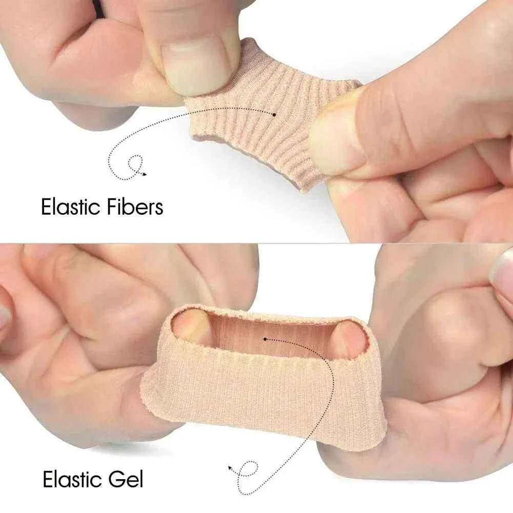 Elastic Fiber Gel Toe Protectors - Non-slip Silicone Finger Cots & Toe Tubes | Foot Care Accessories for Comfort & Protection Mu