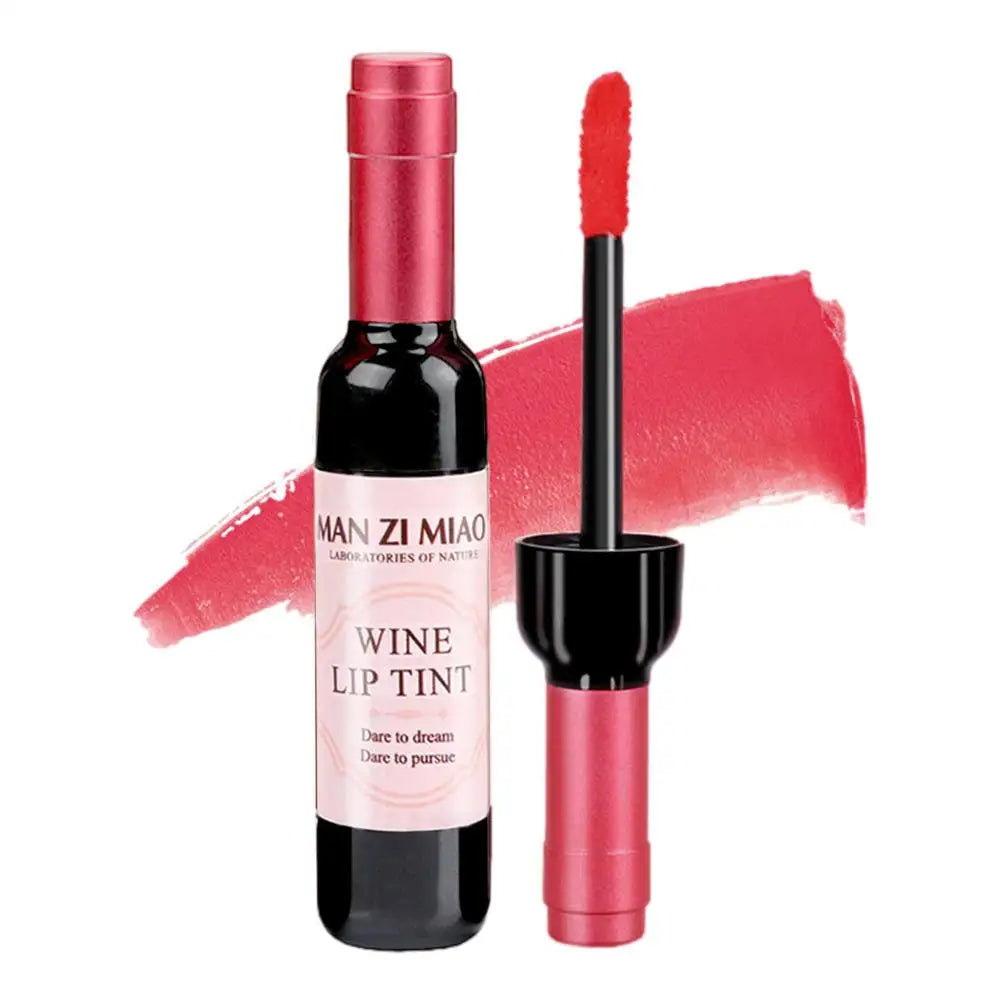 E Color Mini Wine Bottle Lip Tint – Matte, Long-Lasting Stain