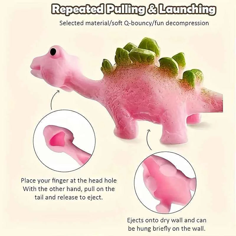 5/10/15/20pcs Dinosaur Slingshots Flying Finger Flinger Toys for Kids Birthday Party Valentine Gifts Stuffer  Classroom Prize