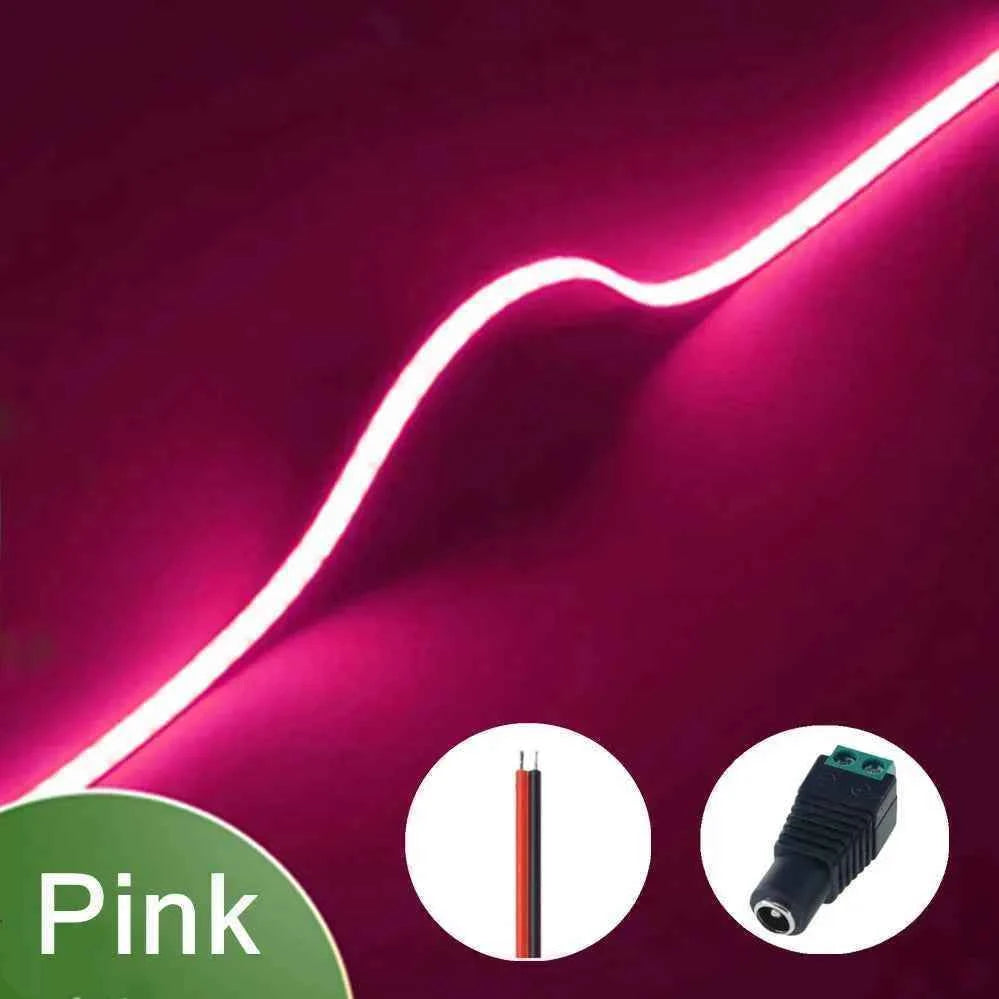 3mm Ultra Thin 12V Colorful COB LED Strip Dimmable 3000K 4000K 6000K High Density Flexible Light 400LEDs For DIY Home Decor Lamp