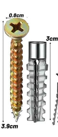 6/8mm Expansion Pipe for Hollow Walls Metal Expansion Screws Kit Self Tapping Screws Pipe Drilling Plug Fastener Bolt Anchors