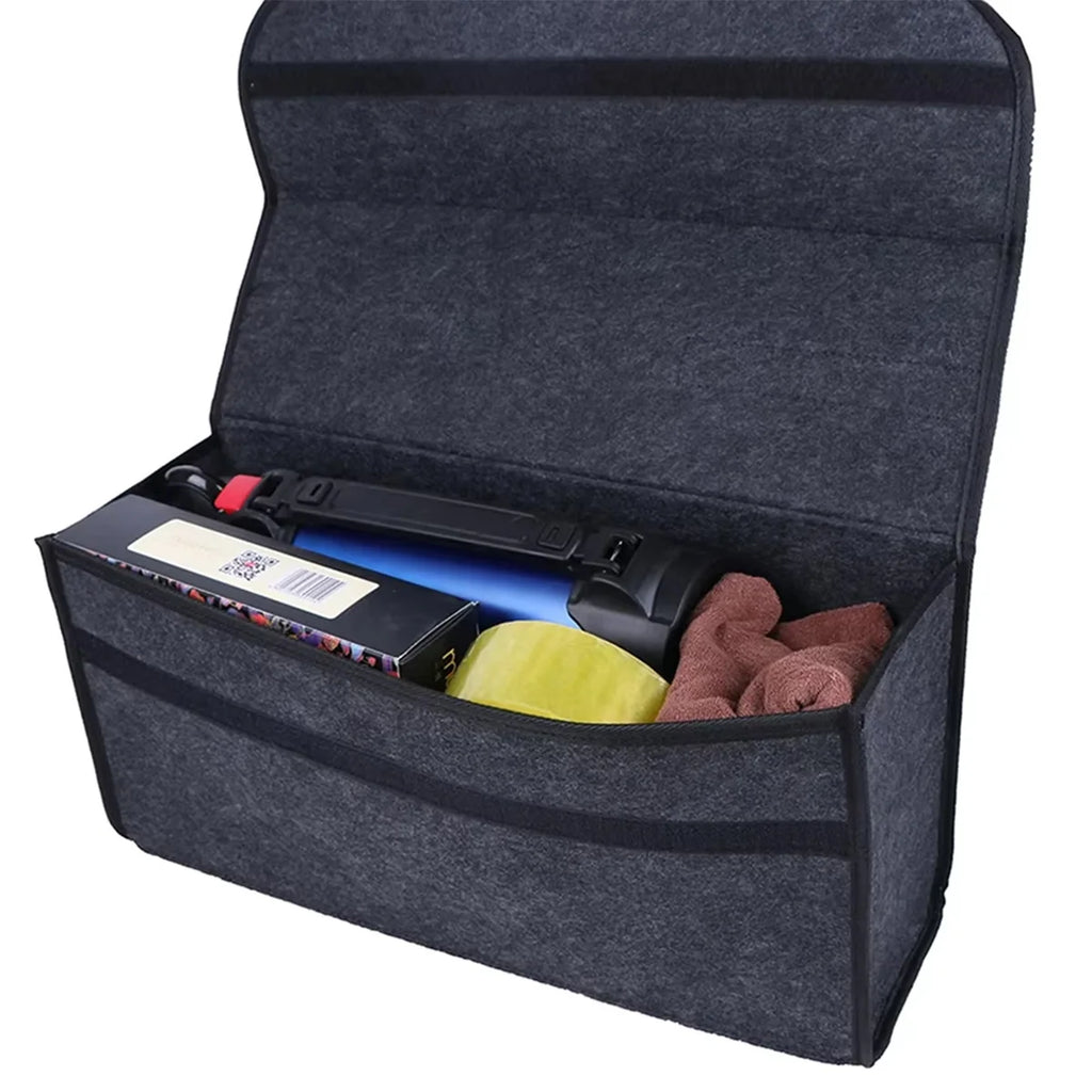 YONGRUN 1/2PCS Car Folding Storage Bag Trunk Felt Cloth Storage Bag Foldable Felt Box Portable Multifunctional Storage Bag