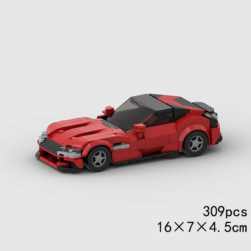 MOC Car Speed RX7 AE86 Chiron R8 Creative Racing Vehicle Model Building Block Super Race brick City Rally Sport Toy Technical