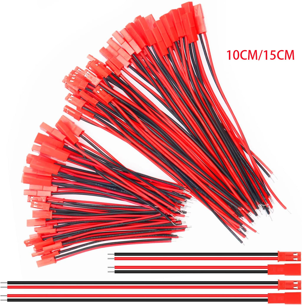 10CM 15CM AWG JST Plug Connector 2 Pin Male Female Plug Connector Cable Wire for LED Strip Lights RC Toys Battery Adapter