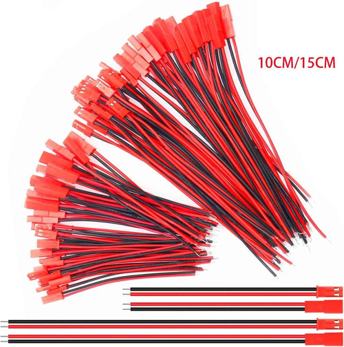 10CM 15CM AWG JST Plug Connector 2 Pin Male Female Plug Connector Cable Wire for LED Strip Lights RC Toys Battery Adapter