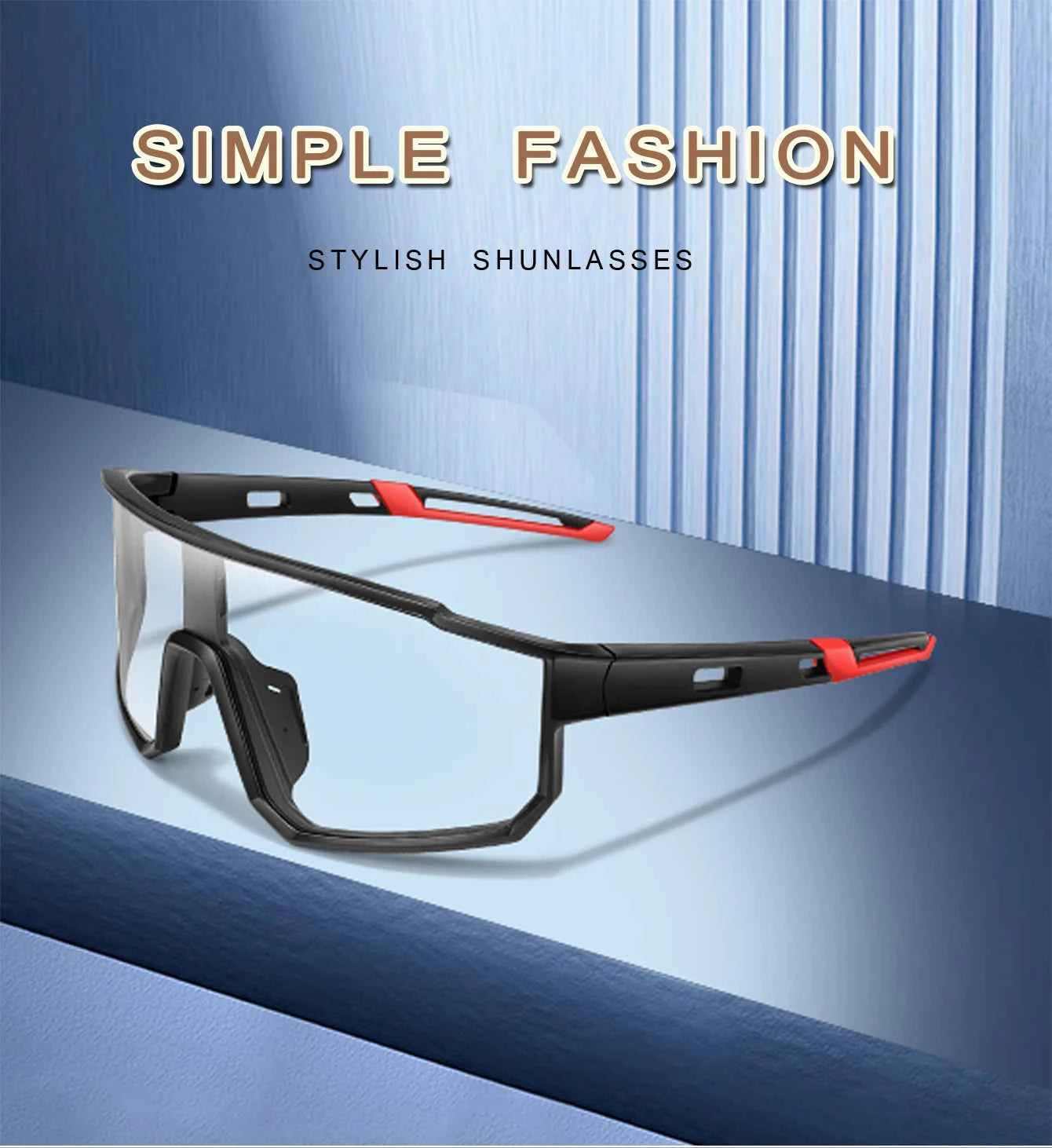 Fashion Brand Men Women Bicycle Photochromic Eyewear MTB Bike Fishing Running Cycling Sports Sunlasses Comfortable Goggles