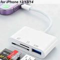 New 5 In 1 SD Card Reader USB HUB for iPhone 12 13 14 15 16 17 Huawei USB 3.0 Type C to SD TF Card Memory Reader OTG Adapter