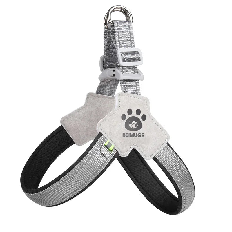 No-Pull Y-Shaped Dog Harness With Reflective Straps