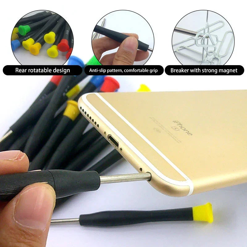 42 in 1 Mobile Phone Repair Tools Disassemble Repair Set For iPhone Screwdriver Combination Skid Multi Function Disassembly Kit