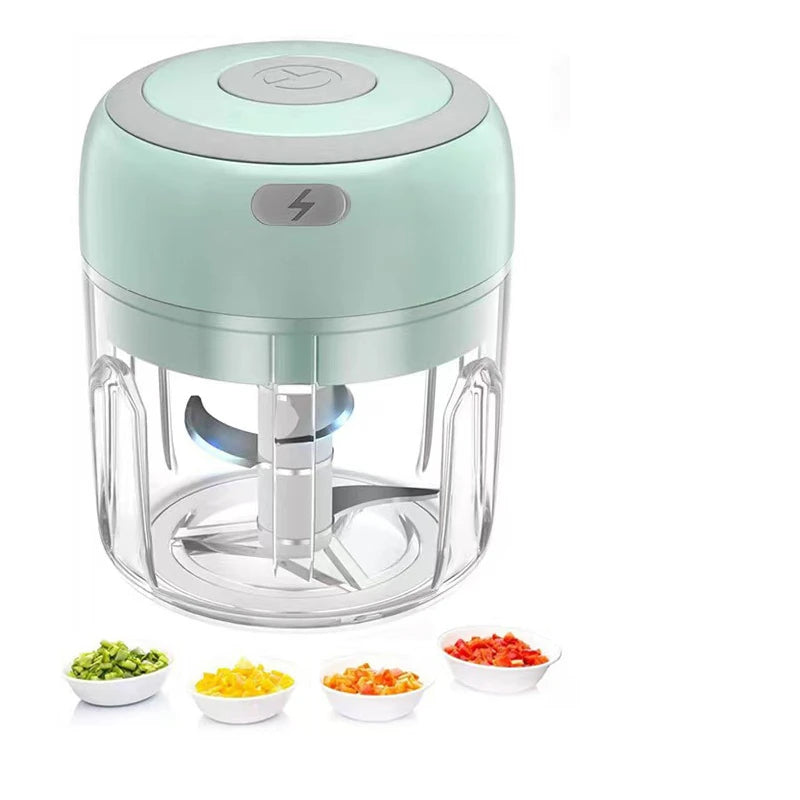 2026 250ml Mini Rechargeable Garlic Chopper Meat Grinder Durable and Sturdy Suitable for Crushing Garlic Chili Onions Minced Mea