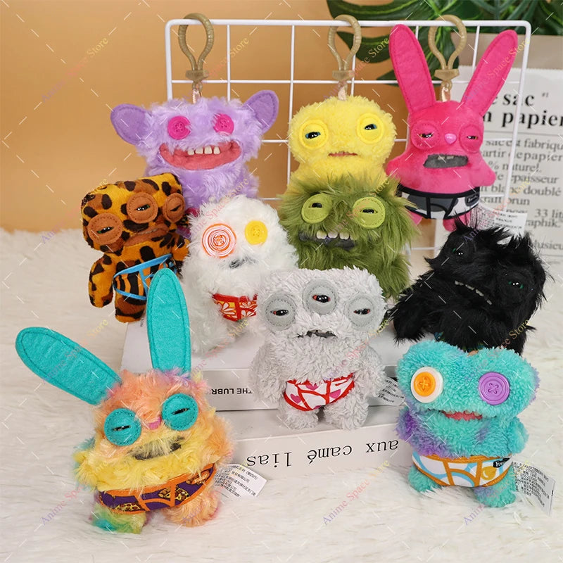 Original Fuggler Plush Keychain Ugly Monster Screech Munch Rabid Rabbit Wide Eyed Weirdo Annoyed Alien Stuffed Peluche Toys