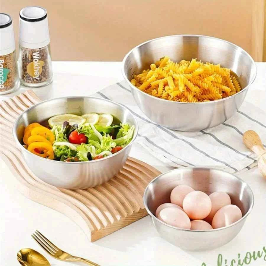 Clearance_Multi Functional Stainless Steel Vegetable Bowl, Egg Mixing Bowl, Drain Basket, Soup Basin, Kitchen Cooking And Storag
