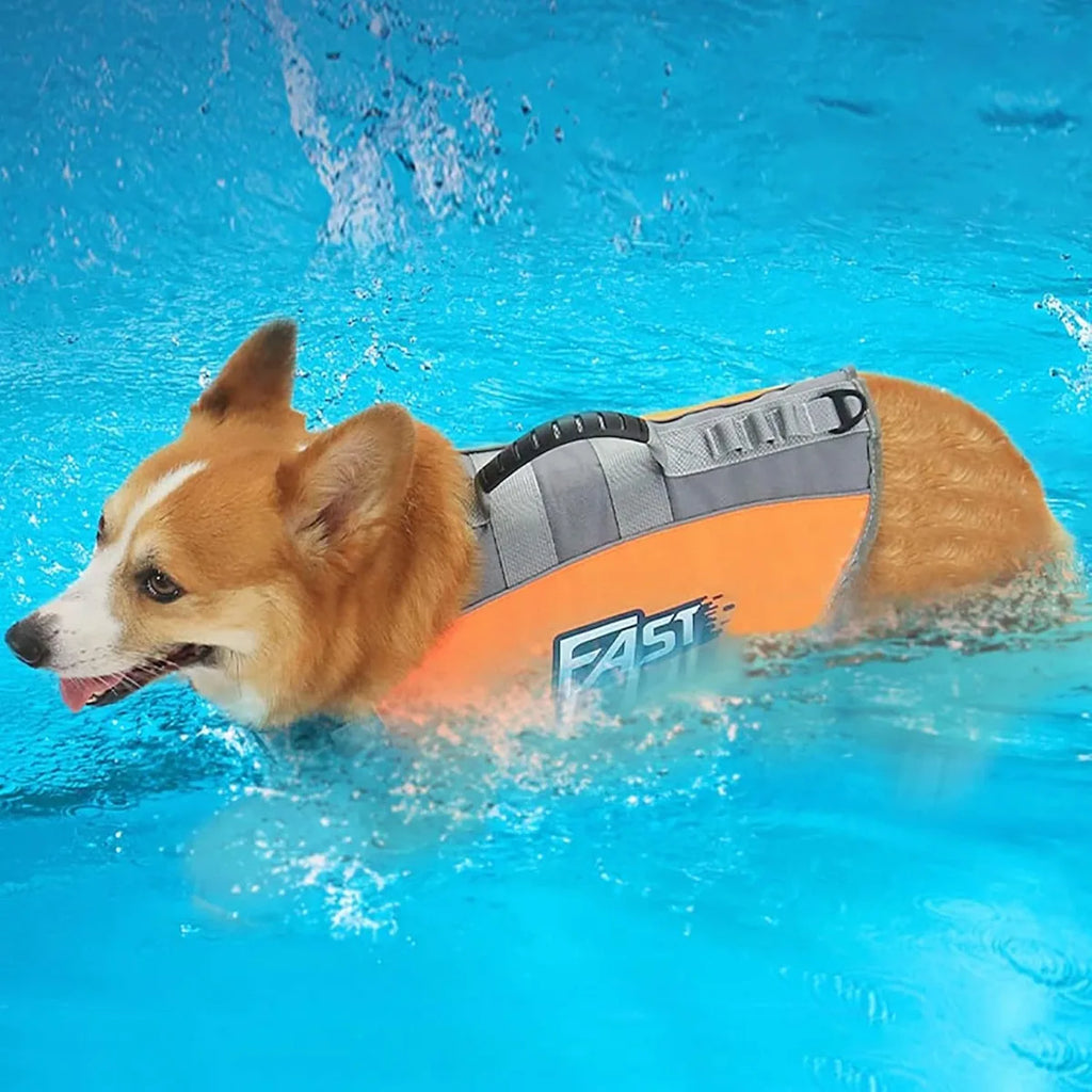 Pets Floatation Vest Adjustable Ripstop Safety Dog Swimsuit for Summer Beach Surfing Training Essential Dog Life Jacket Supplies