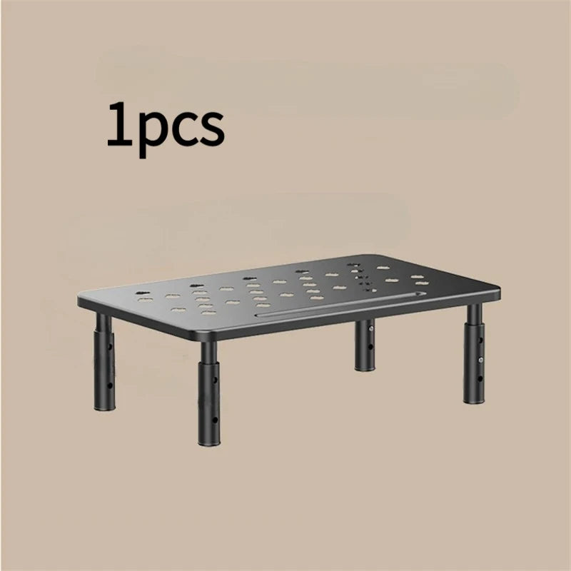 Adjustable Computer Rack, Telescopic Monitor Holder, Elevated Screen Stand to Relieve Neck Fatigue, Practical Office Storage Sup