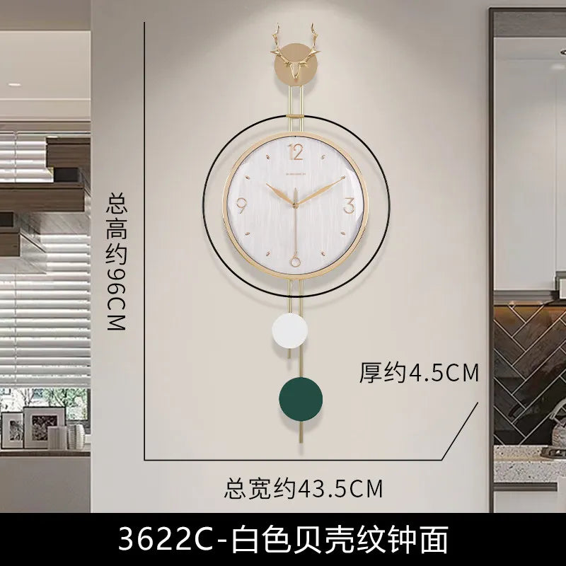 Corner Modern Wall Clocks Aesthetic Bedroom Luxury Kitchen Wall Clocks Nautical Nordic Horloges Murales Home Decor Items