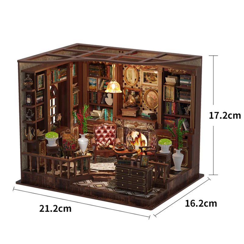 DIY Wooden Dollhouse Mini Building Kit Handmade Doll House Case Model 3D Puzzle Assembly With Furniture Toys For Christmas Gifts