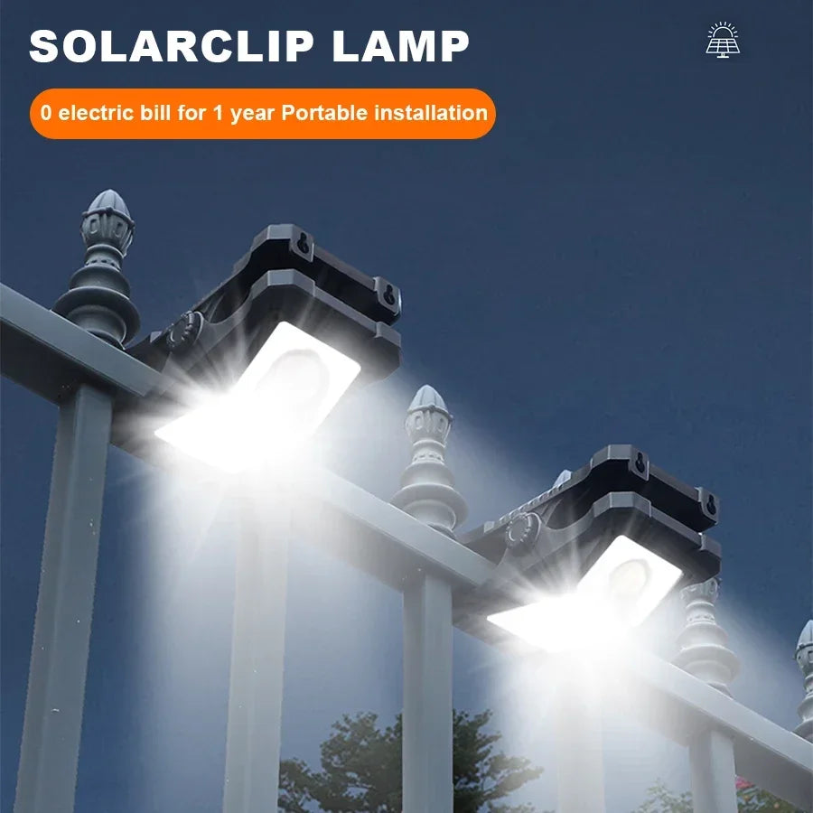 KDULIT Solar Garden Lights Outdoor Solar Clip Light Waterproof Motion Sensor Camping Lamp Fence Street Landscape Wall Decoration