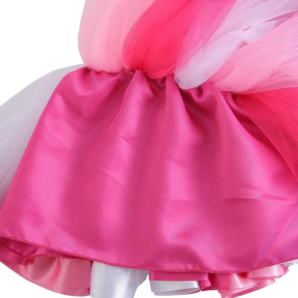 Mini skirt Party With Hairpin 2024 Tutu Skirt Baby Girl Skirts Princess Rainbow Tulle Skirts Girls Clothes Children Clothing