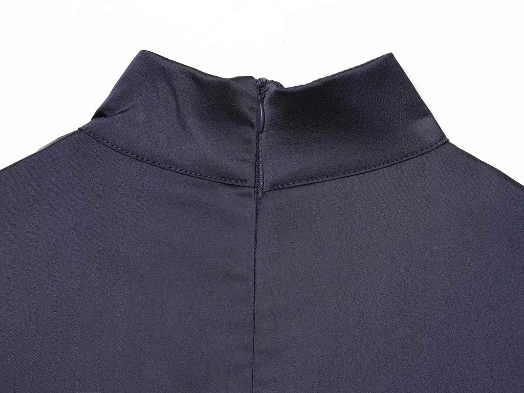 BSAY Satin dresses women's clothing fashion back zip hem lace patchwork slit sexy nightclub mini dress chic French Evening