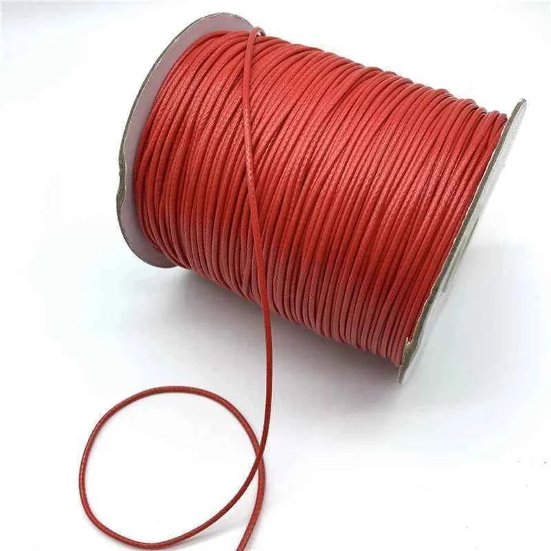 0.5mm 0.8mm 1mm 1.5mm 2mm Black Waxed Cotton Cord Waxed Thread Cord String Strap Necklace Rope For Jewelry Making