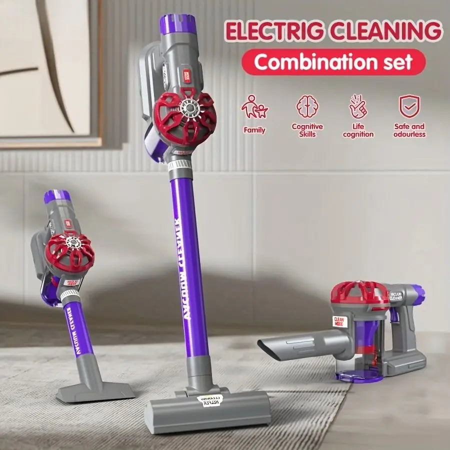 Kids' play vacuum cleaner toy, simulates cleaning, a tool for teaching household responsibility, suitable for girls and boys.
