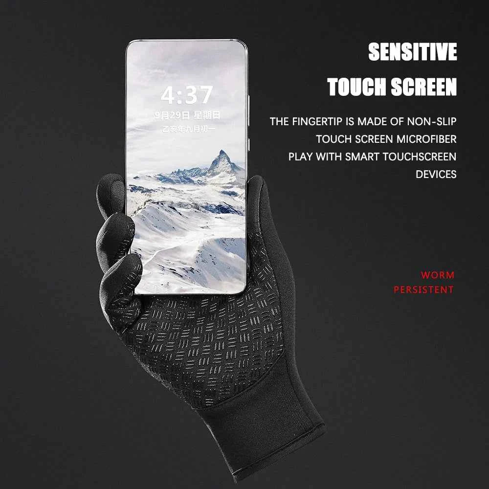 Winter Warm Gloves Men Women Touchscreen Waterproof Cycle Gloves Male Outdoor Sports Plus Velvet Motorcycle Running Ski Glove