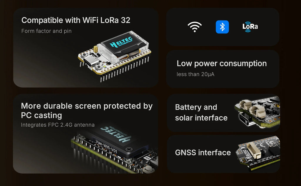 Meshtastic Heltec Wifi LoRa 32 V4 0.96inch OLED ESP32 SX1262 GPS  Solar Powered Dev-Board WiFi BLE Low Power For Arduino IoT