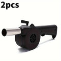 Portable Manual Rotary BBQ Air Blower Handheld Wind Box for Outdoor Barbecue Picnic Cooking Tools