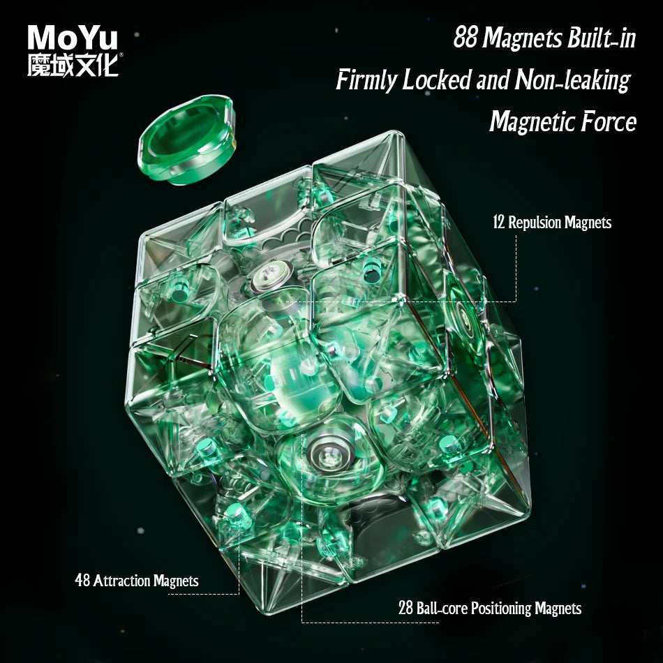 Moyu Weilong WRM V9 20-Magnet Ball Core Magic Speed Cube Fidget Toys Moyu Weilong WRMV9 Maglev Cubo Magico Puzzle Gift Toy