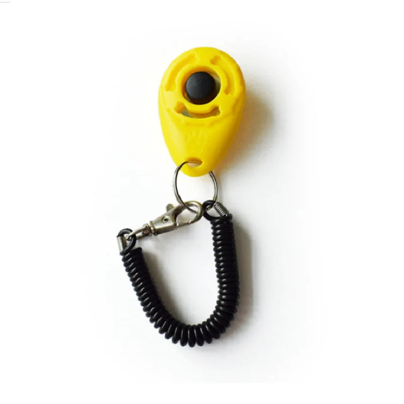 Yellow Color Pet Training Clicker with Wrist Strap for Dogs and Cats