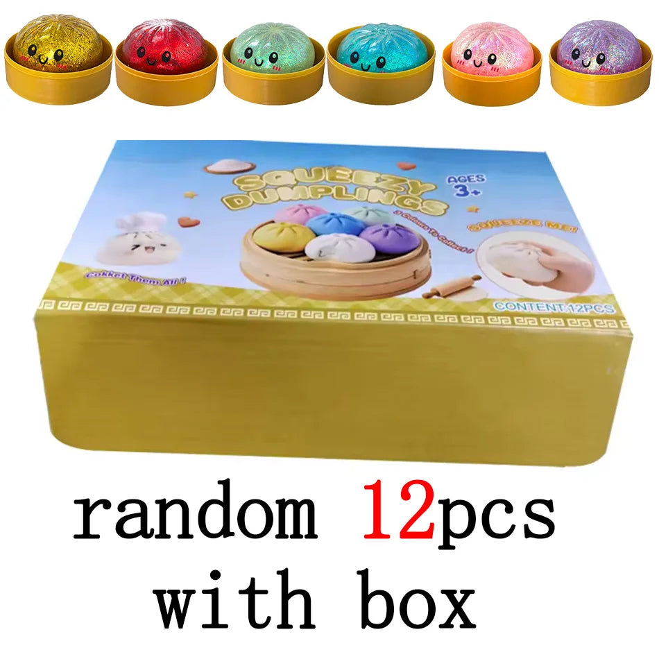 Dumpling Squishy Mysteries Dumplings Stress Relief Fidget Toys Home Office Desk Accessories Party Gift Mystery Dumpling Squishy