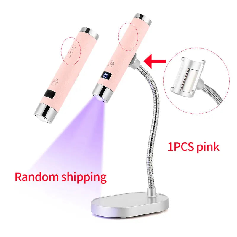 Handheld UV Nail Lamp 2-in-1 Nail Dryer Cordless UV Light Nail Lamp Dryer Nail Curing All Gel Polish Manicure Lamp Nail Art Tool