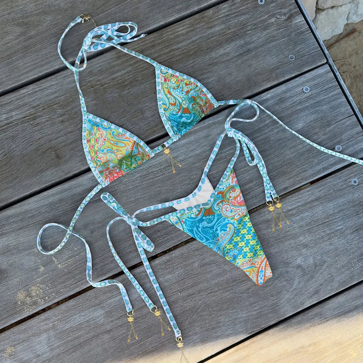 SEAURAL 2025 New Sexy Retro Prints Brazilian Bikini Women Swimsuits Lace-up Swimwear Backless Biquini Swimsuits Beachwear