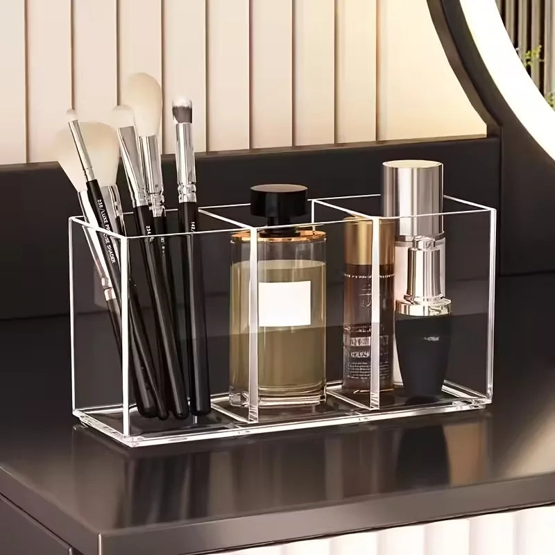Transparent lipstick Cosmetic Makeup Acrylic Makeup Brush Tool Storage Box Case Make-up Brush Holder Table Organizer Makeup Tool