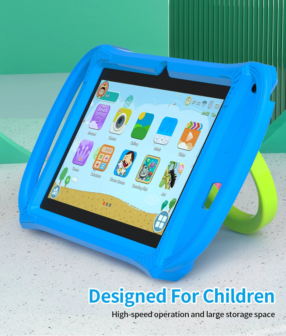 Kids Tablet 7.0 Inch  Android 12 Quad Core 4GB RAM+64GB ROM 4500mAh Dual Camera WiFi Parental Control