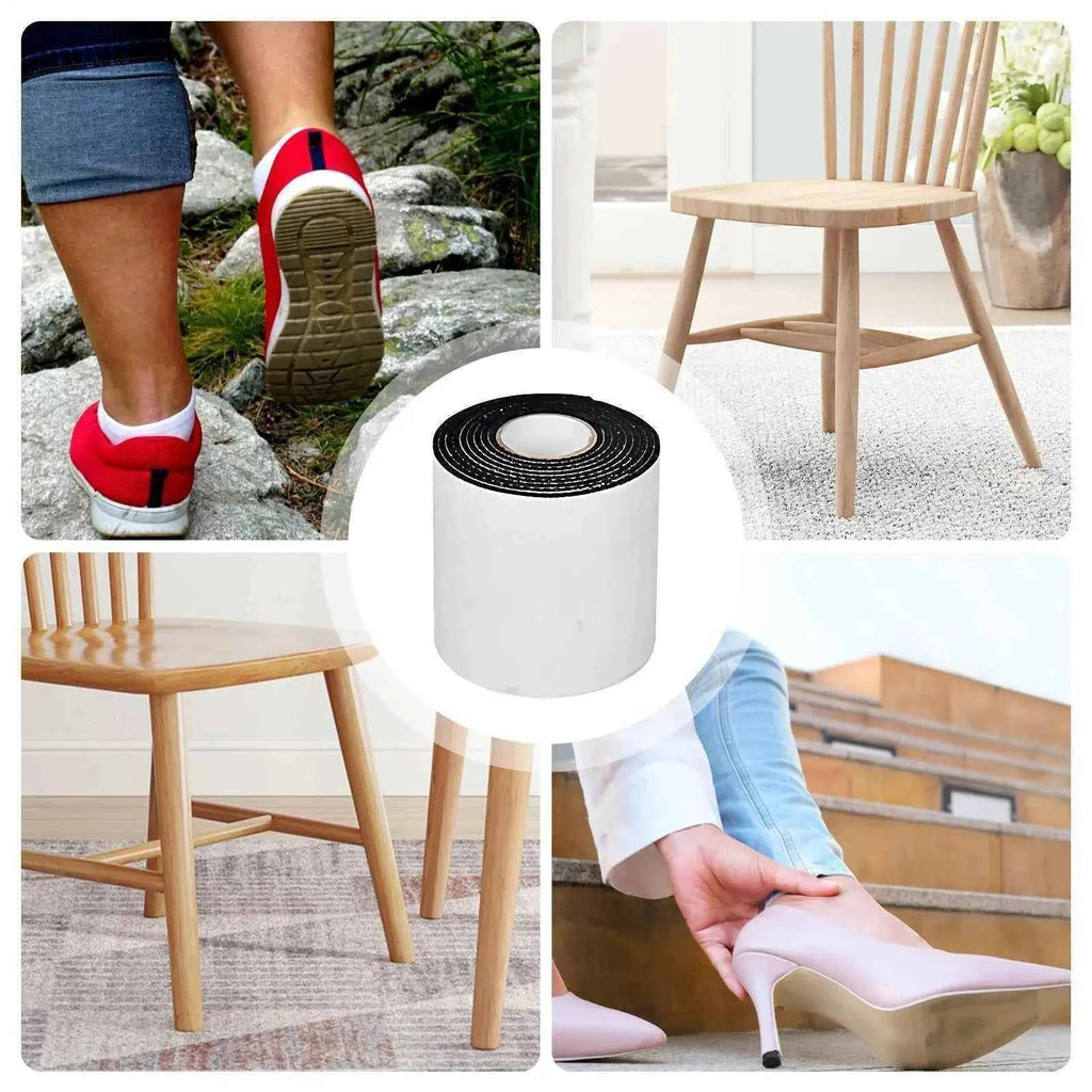 Anti Slip Shoe Grips Self-Adhesive Noise Reduction Tape Shoe Bottom Protector for Offices School Hospital High Heels Boots