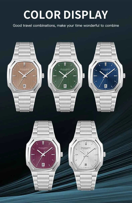 2026 New High Quality Specht&Sohne Watch 37MM Automatic Mechanical Watches Dark Blue Color Sapphire Stainless Steel Reloj Hombre