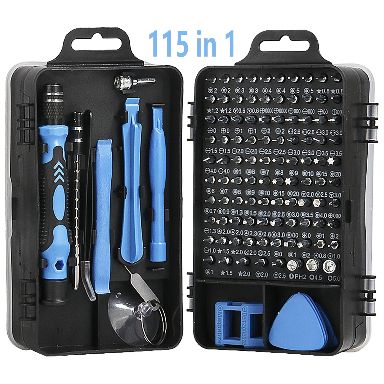 115Pcs Precision Screwdriver Set, Electronic Repair Tool Kit, Suitable for Iphone, Computers, Pc, Laptops, Mobile Phones, Mac, Tablets, Home Diy, Game Consoles, Glasses, Watches, Doorbells, Etc