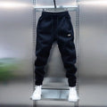 Men's Pants - Solid Color Casual Pants, Sweatpants, New Style Tapered Pants, Stretchy and Versatile Short Pants.