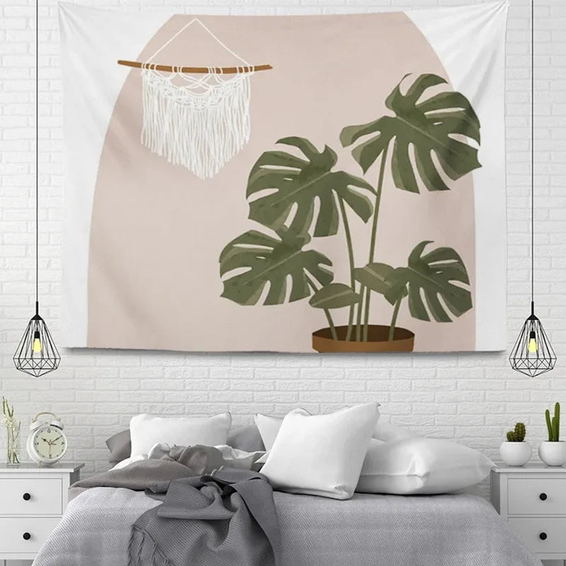 Aesthetic Home Room Decor Bohemian Hanging Large Fabric Autumn Simple Bedroom Carpet Nordic Bohemian Home Decor Tapestry