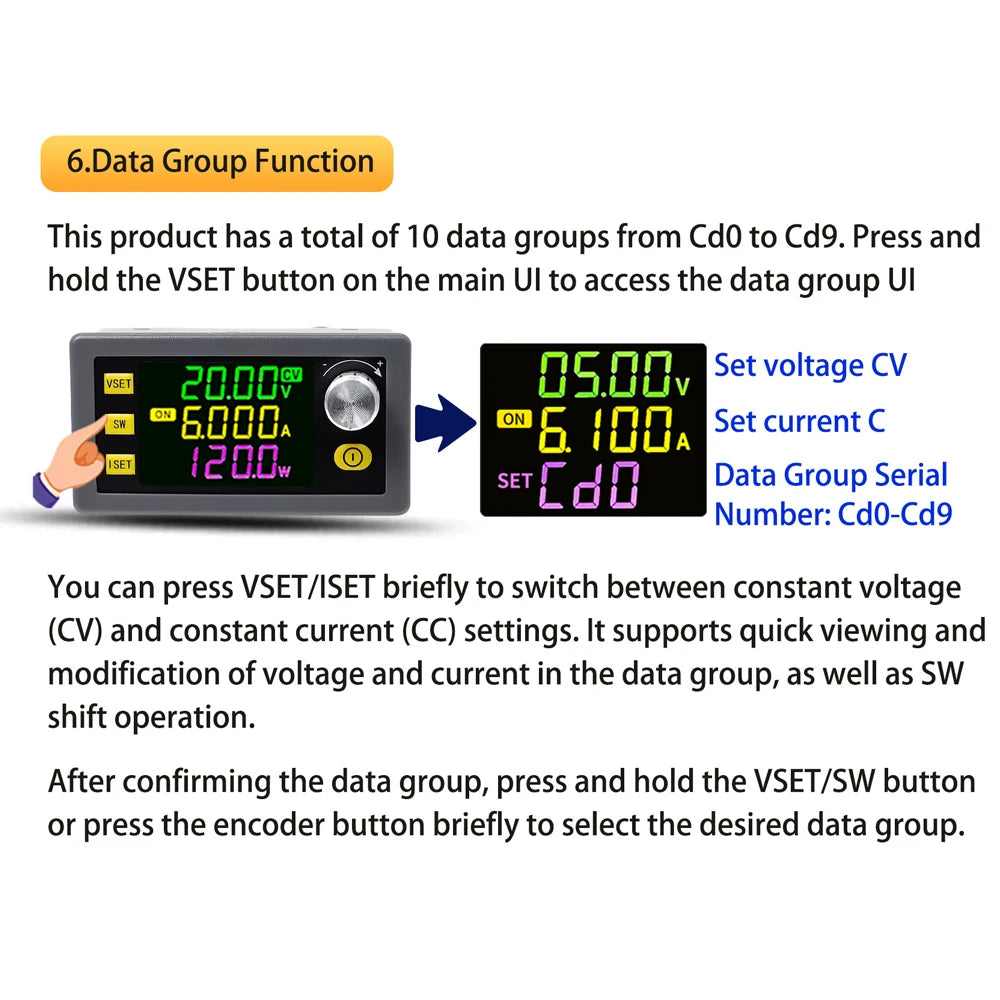 SK60 SK120 DC Buck Boost Converter CNC Adjustable Regulated Laboratory Power Supply Constant Voltage Current Solar Charge Modul
