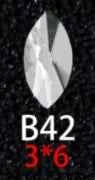 100PCS B41-80 Flat Bottom Special-Shaped Drill  Crystal Sleek Rhinestone 3D Manicure Nail Art Decoration Charms Jewelry
